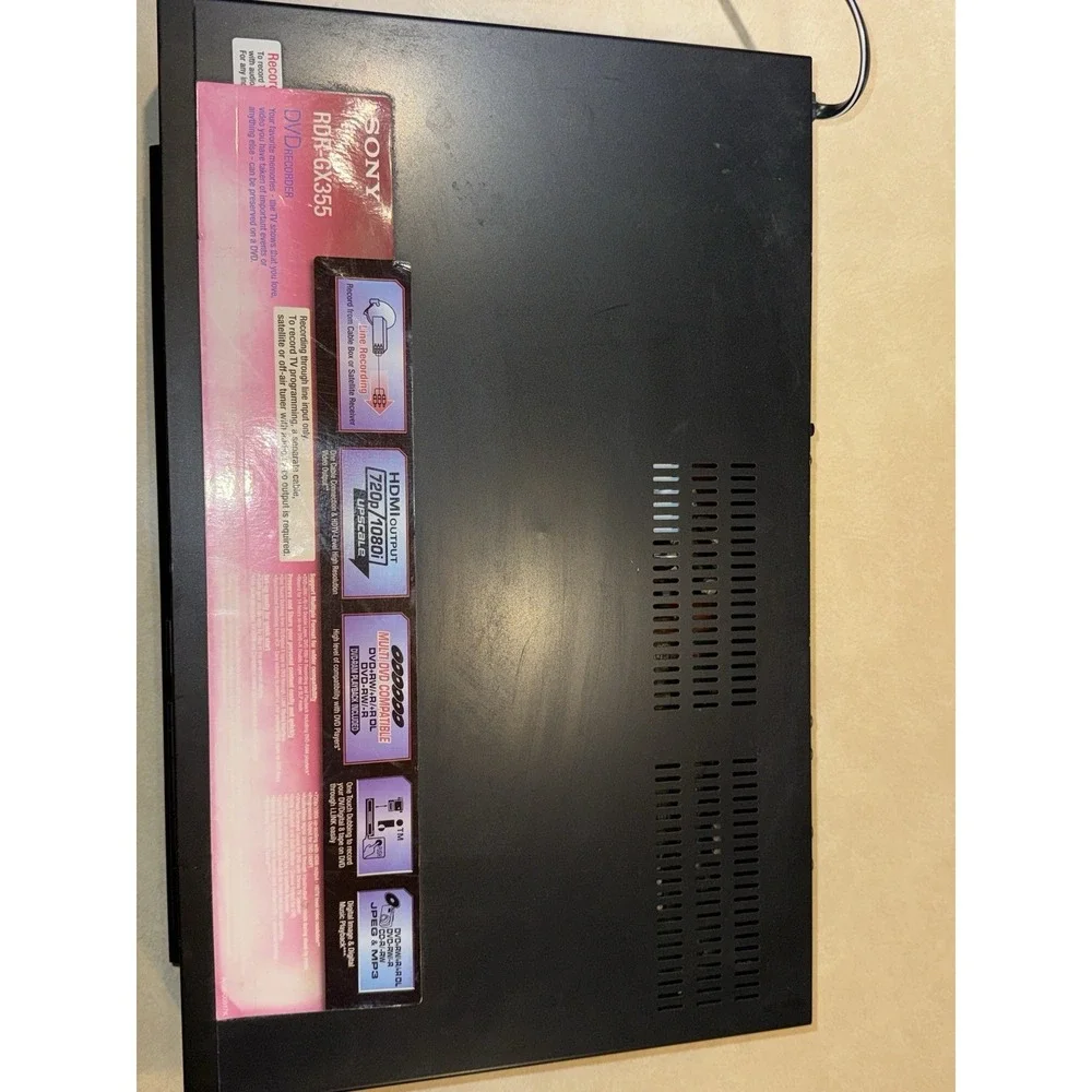 Sony DVD Recorder RDR-GX355 HDMI 720 / 1080i HD Link No Remote TESTED & Working!